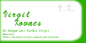virgil kovacs business card